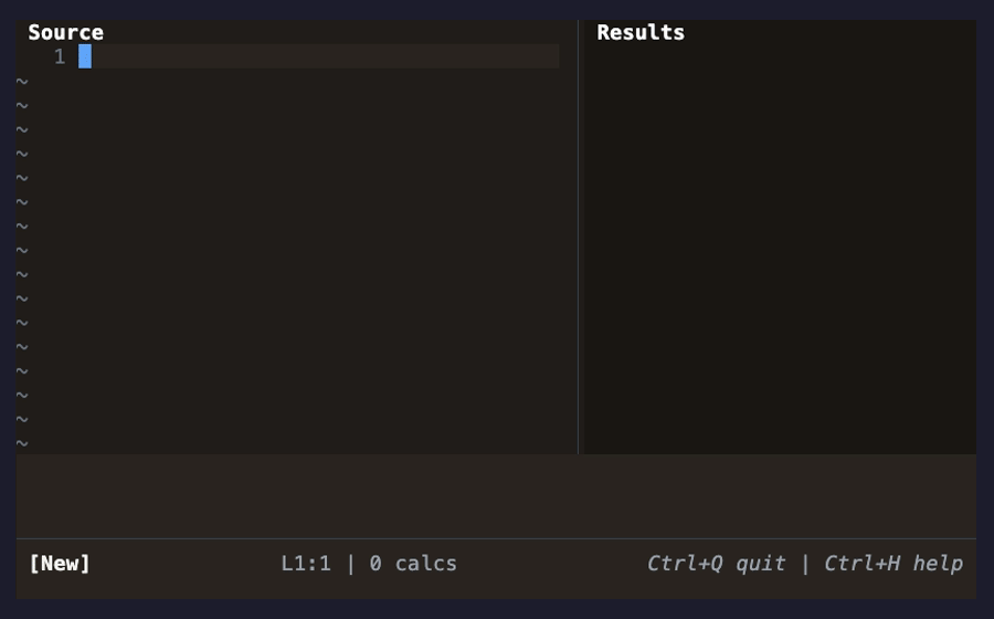 CalcMark TUI editor building a recipe with scaling, interpolation, and live results